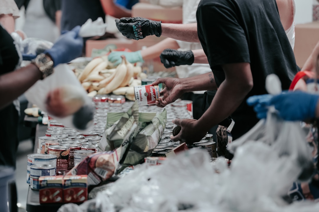 Food support table for The Garden House inclusive pay-it-forward eatery
